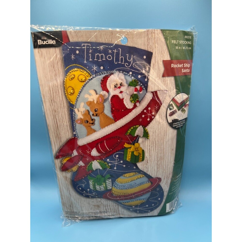 Bucilla Rocket Ship Santa Stocking Kit-89237E